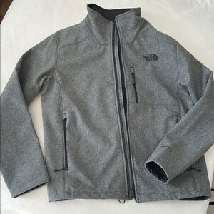 The North Face Men's Heather Gray Softshell Windwall Jacket L